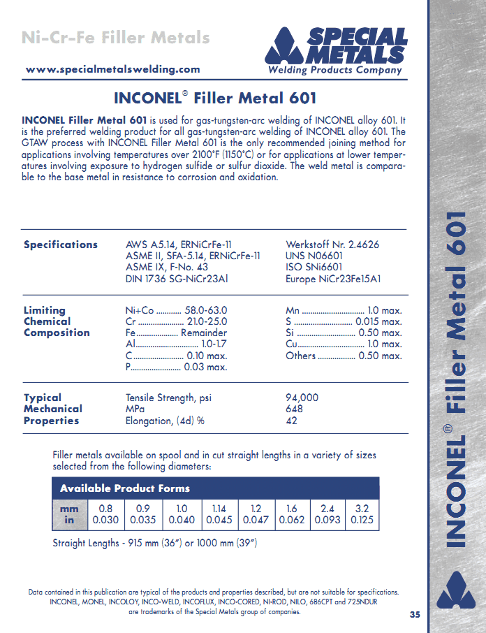 INCONEL 601��˿