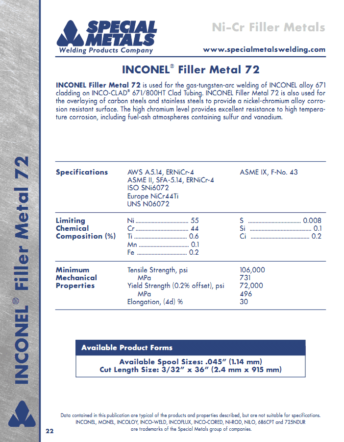 INCONEL 72��˿