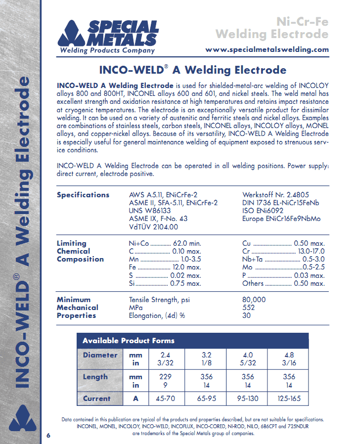 INCO-WELD A����